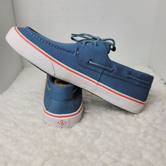 Sperry Bahama II Mens Boat Shoes Size 12 Blue Canvas Slip On Lace Up STS23978 - Picture 6 of 10